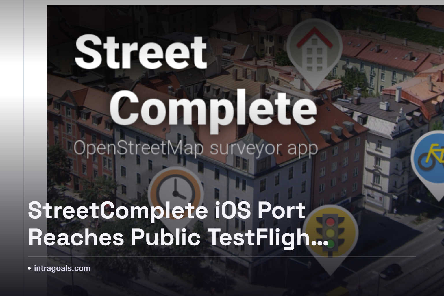 Person holding a smartphone showing a map app with quest markers while standing on a city street