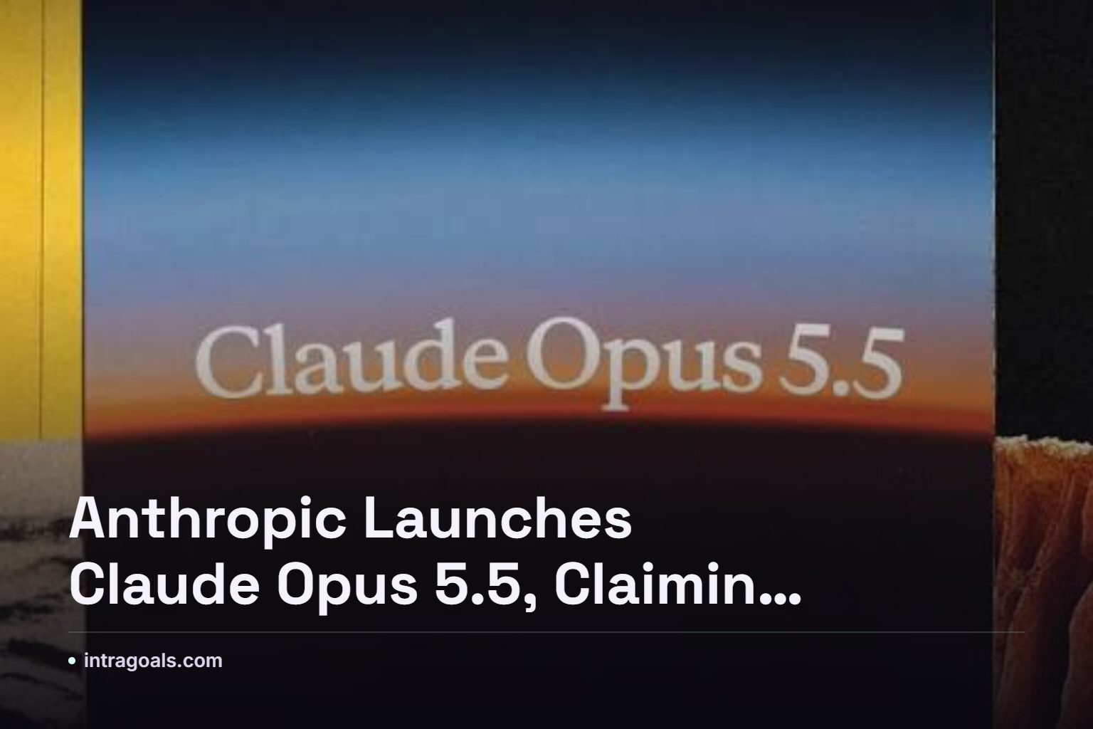 Abstract graphic representing Anthropic's Claude Opus 5.5 AI model launch
